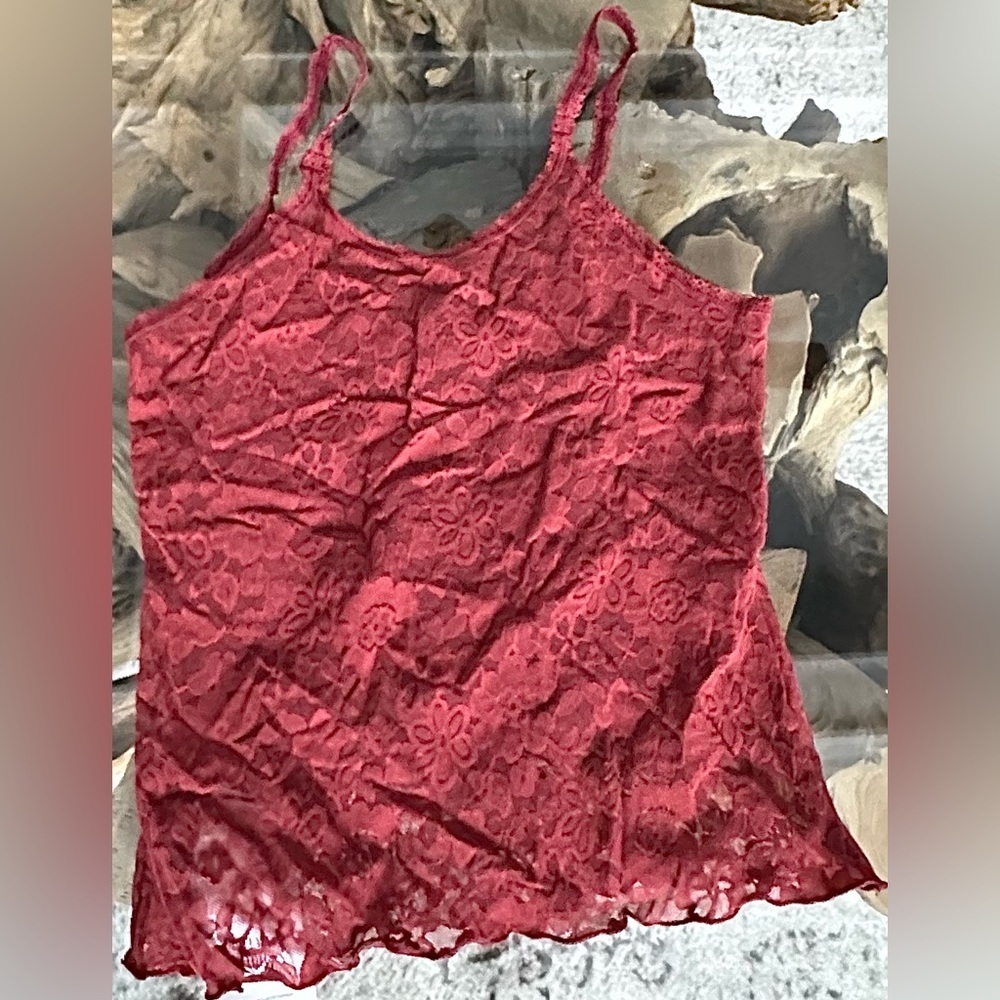 Hanky Panky Signature Lace Cami NWT — V-Front Strappy Dusty Rose XS